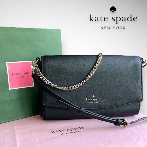 New Kate Spade Laurel Way Greer Crossbody Shoulder Bag in Black $300